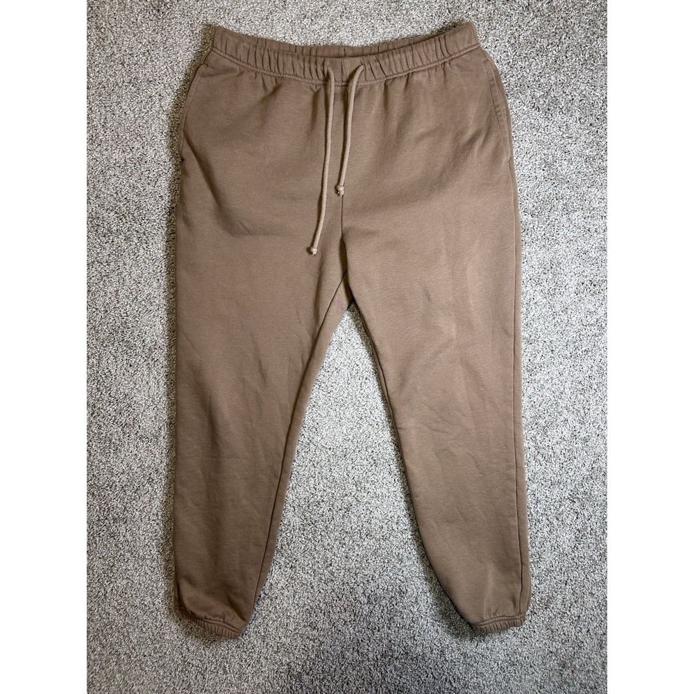 No Boundaries Brown Fleece Jogger Sweatpants Men's Medium 32-34 Waist